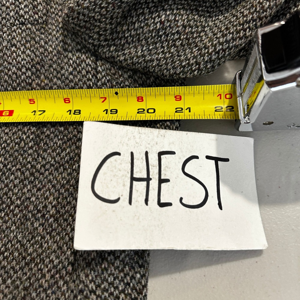 Gurteen Harris Tweed Blazer Mens 38L Grey Green Wool Sport Coat Handwoven Luxury - Picture 8 of 11